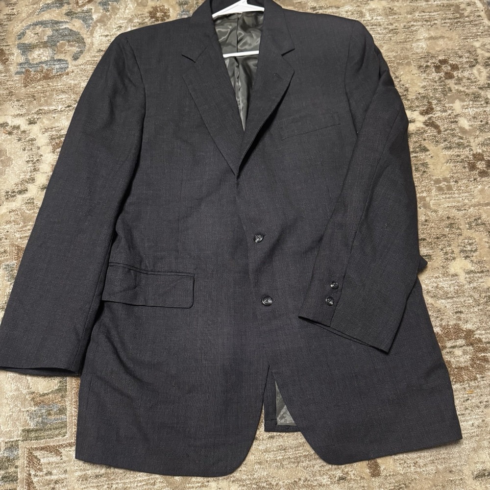Men's Vintage Chipp 342 Madison Ave Charcoal Suit Jacket Blazer Size 44 Long